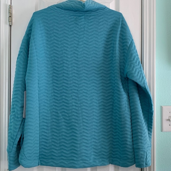 Jones New York Sport Top With Kangaroo Pouch On The Front Blue Size 1X - Picture 2 of 8